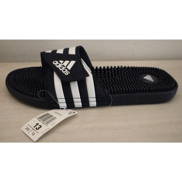 adidas 78261 Men's Sz 13 Navy/White Adissage Slip-On Sandals - Picture 6 of 7